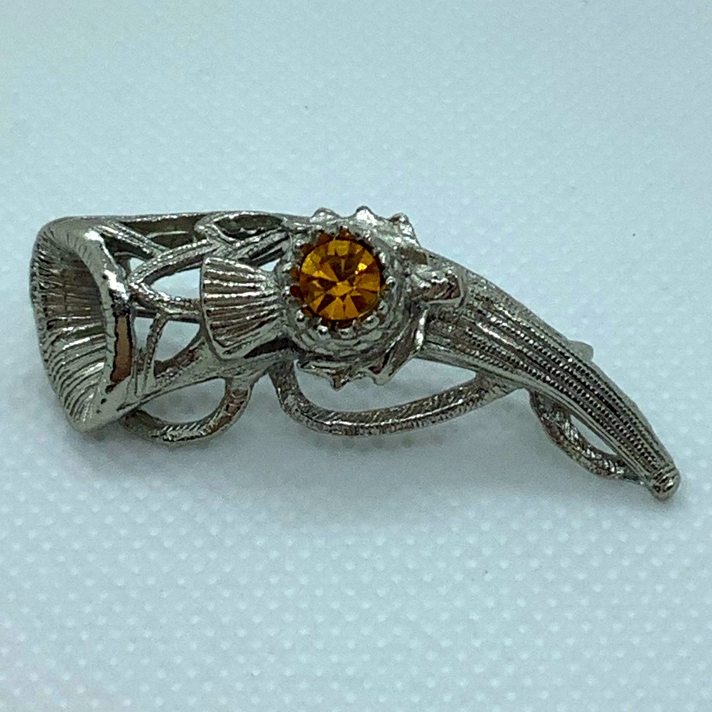 Signed HOLLYWOOD Horn Brooch
